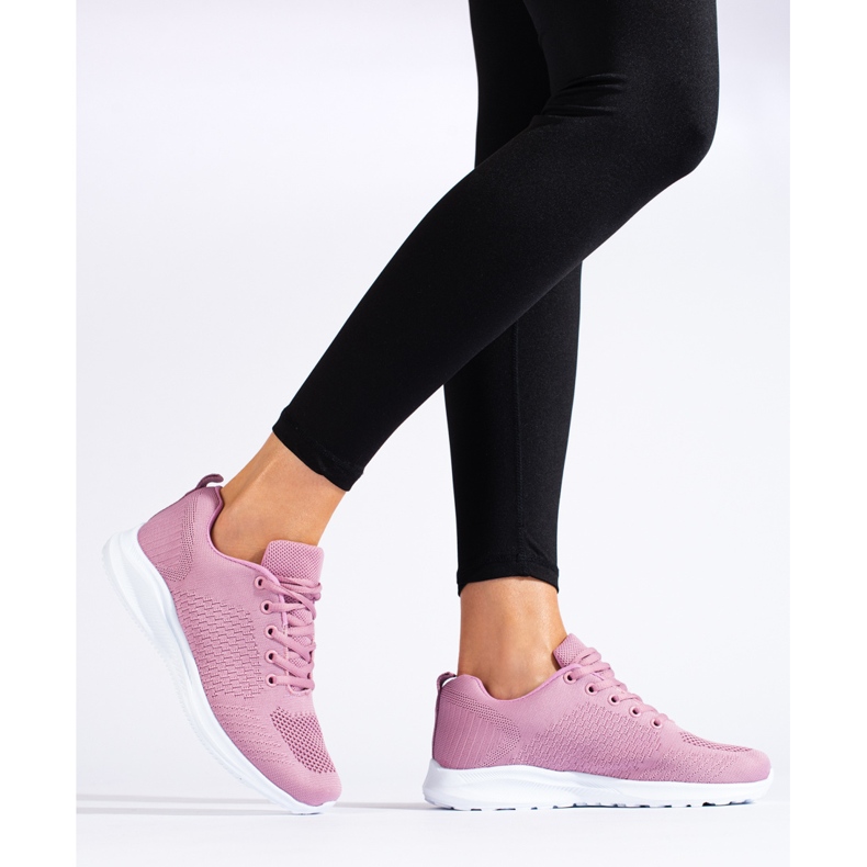SUPER COOL Lehké prolamované tenisky růžový 1