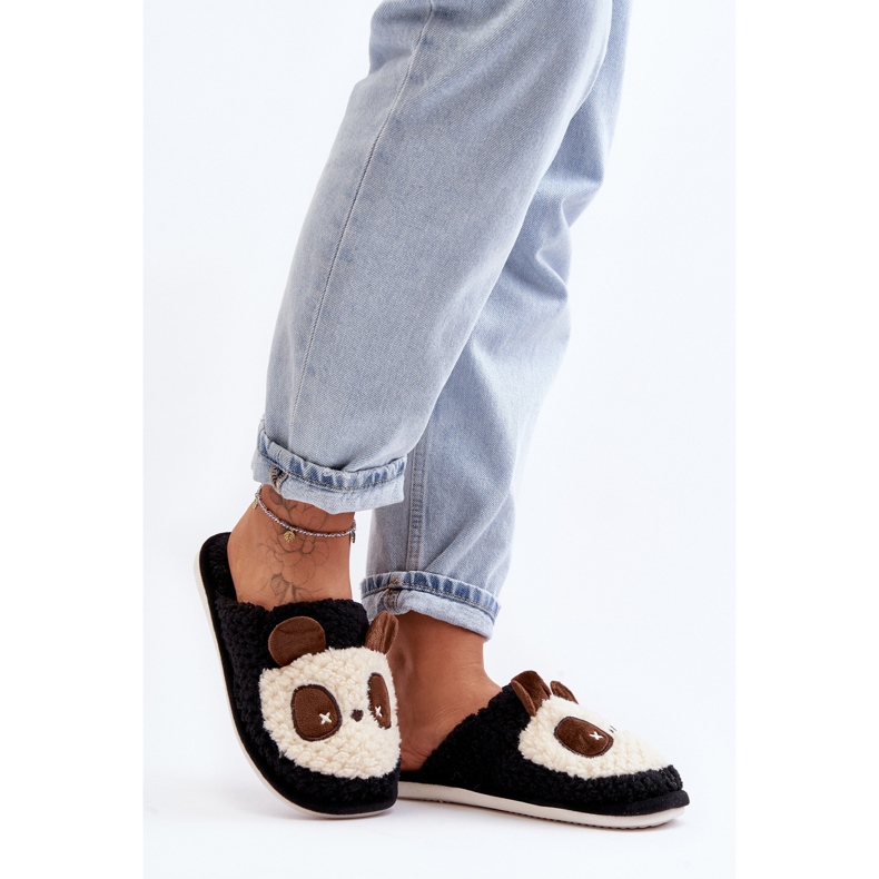 Teplé dámské pantofle Black Priseth černý 1