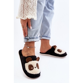 Teplé dámské pantofle Black Priseth černý 2