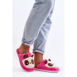 Teplé dámské pantofle Pink Priseth růžový 1 Teplé dámské pantofle Pink Priseth růžový 1