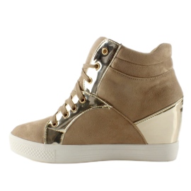 AT-0593-L Khaki semišové tenisky hnědý žluť 1