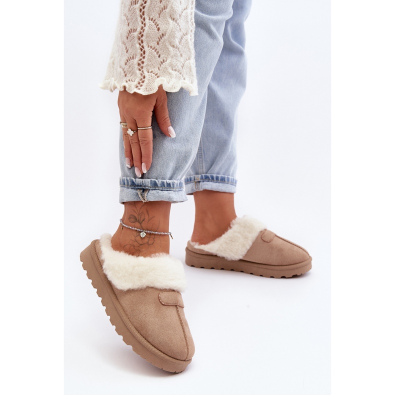 Dámské sněhule s ovčí kůží béžová Villene béžový 2