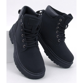 Dámské dřevěné kozačky Kellers Black černá 1 Dámské dřevěné kozačky Kellers Black černá 1