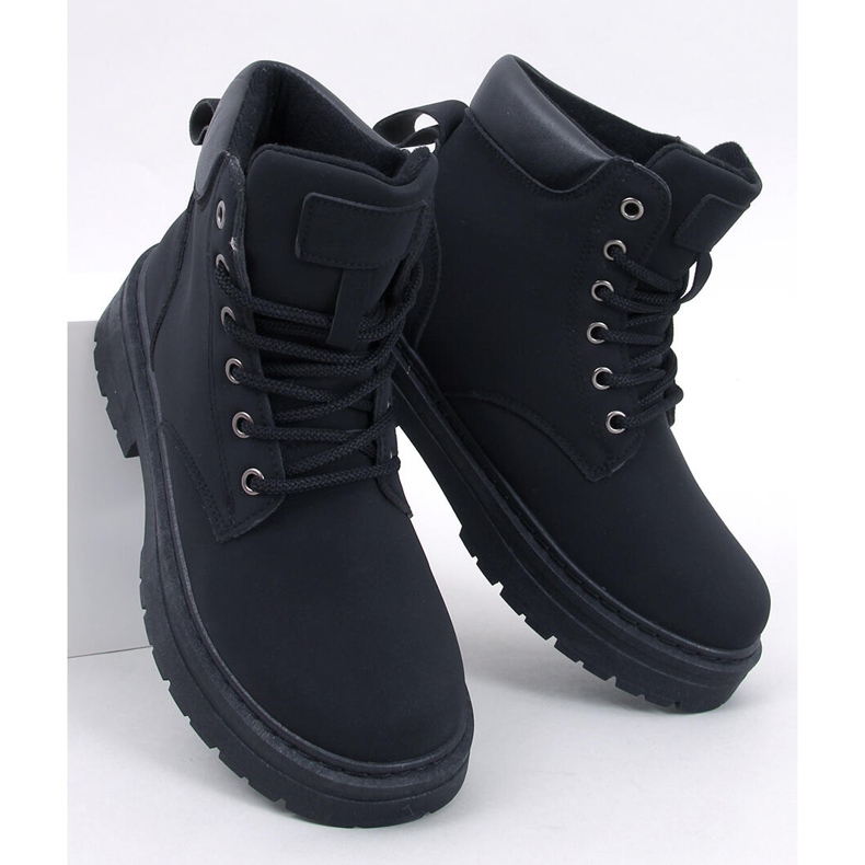 Dámské dřevěné kozačky Kellers Black černý 1