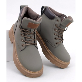 Dámské dřevěné kozačky Kellers Green zelený 1