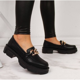 Kožené boty s řetízkem Filippo W PAW252, černé černá 2