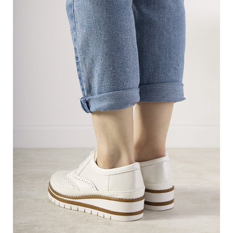 Nazouvací stříbrné boty s cvočky GF-FD9 bílý 1