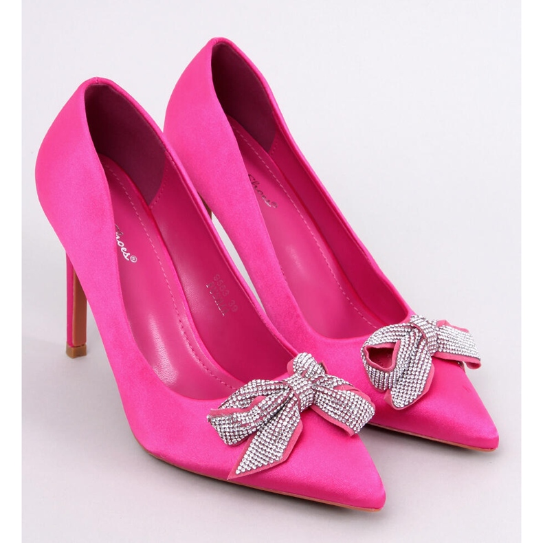 Saténové jehlice s mašlí Trini Fuchsia růžový 1