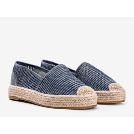 Carly modré tkané espadrilky modrý 1