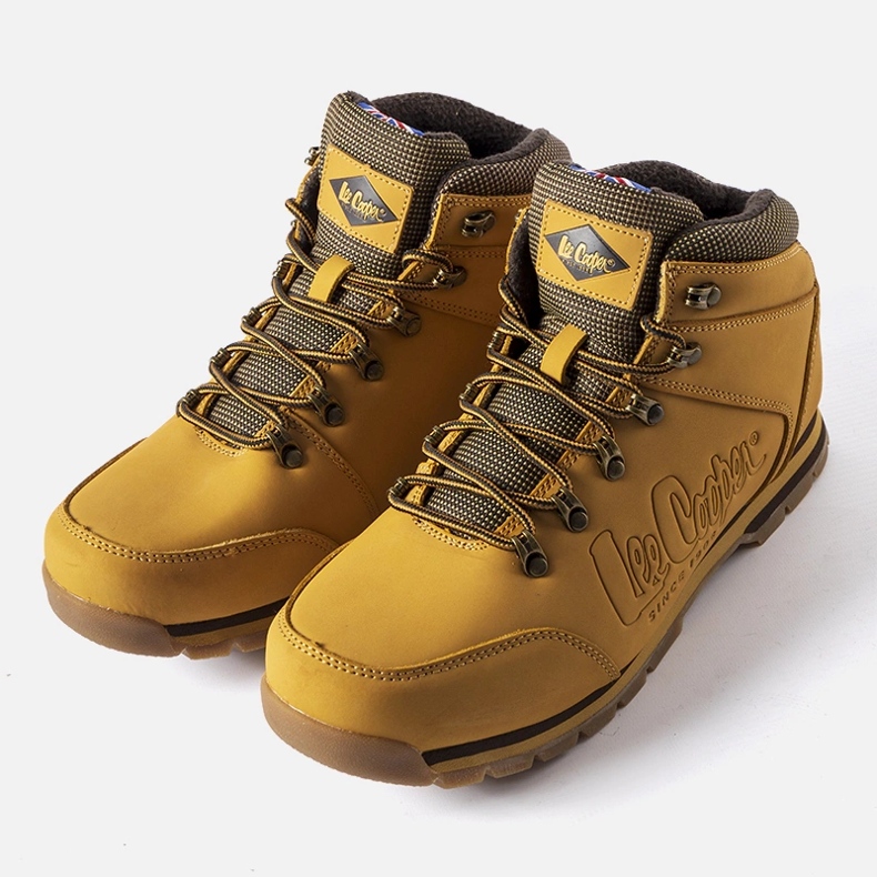 Hnědé kožené boty Lee Cooper LCJ-20-01-012 hnědý 1