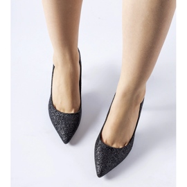 Černé třpytivé lodičky Schaumburg černá 1