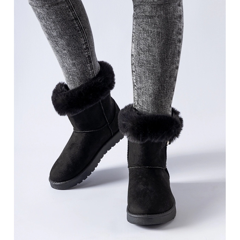 Černé sněhule Borgorato podšité kožíškem černá 1