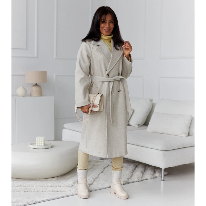 Béžové kotníkové boty s ozdobným prošíváním Brembo béžový 1