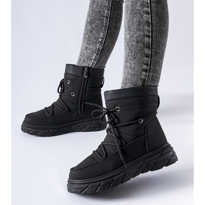 Černé matné zateplené sněhule Jamison černá 1