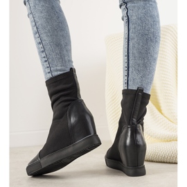 Černé klínové tenisky Partida černá 1