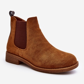 Dámské nízké chelsea boty Camel Sawarra hnědý 1