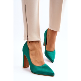 Zelené lodičky Piatti na vysokém podpatku zelený 1