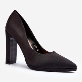 Černé lodičky Piatti na vysokém podpatku černá 2