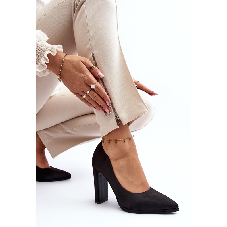 Černé lodičky Piatti na vysokém podpatku černá 1