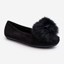 Dámské mokasíny s kožešinou černé Novas černá 1