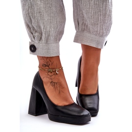 Lodičky Na Masivních Podpatcích černé černý 2