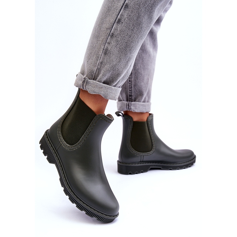 Dámský skluz -green matný galoshes zelený 1