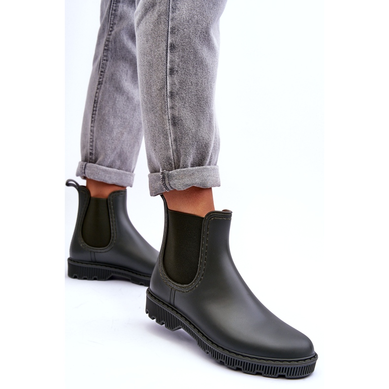 Dámský skluz -green matný galoshes zelený 2