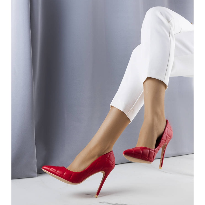 BM Lore červené prošívané lodičky 1