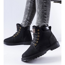 Černé zateplené klasické dělnice Leonardo černá 1 Černé zateplené klasické dělnice Leonardo černá 1