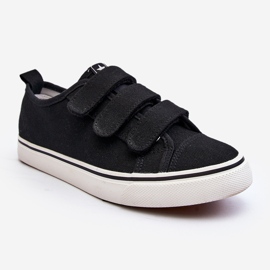 Dětské nízké tenisky na suchý zip Black Dilan černý 2