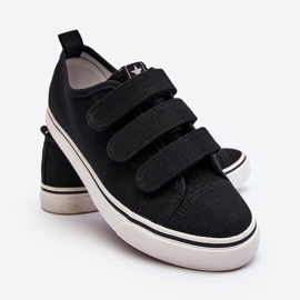 Dětské nízké tenisky na suchý zip Black Dilan černý 1
