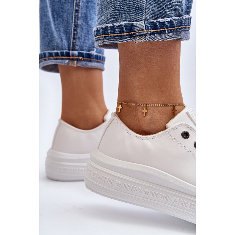 Dámské zateplené nízké tenisky White Big Star MM274029 bílý 1