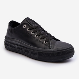 Dámské zateplené nízké tenisky Black Big Star MM274031 černý 2