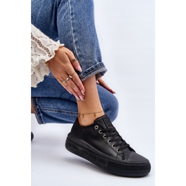Dámské zateplené nízké tenisky Black Big Star MM274031 černý 1