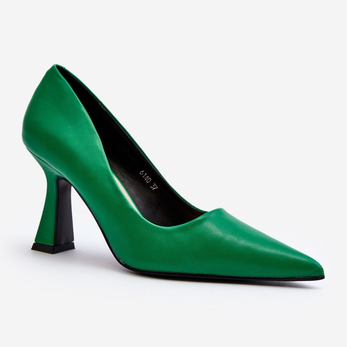 Klasické vysoké podpatky se zelenou špičatou špičkou od Delimena zelená 1 Klasické vysoké podpatky se zelenou špičatou špičkou od Delimena zelená 1