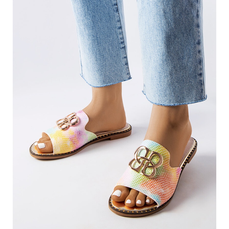 Goodin Lea rainbow spona slides vícebarevný 1