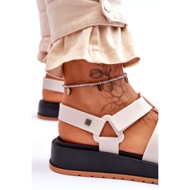 ZAXY Dámské Veganské sandály na suchý zip JJ285015 Světle béžová béžový 3