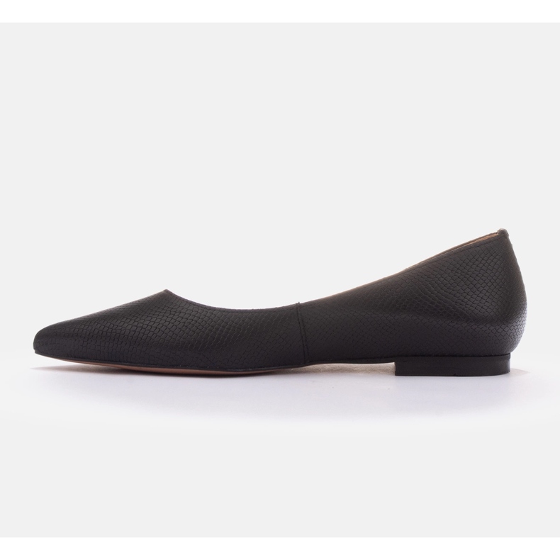 Marco Shoes Decentní kožené balerínky černý 2