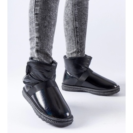 Černé lesklé krátké sněhule Delaune černý 1