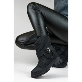 Vysoké dámské zimní boty, zateplené sněhule, černé černá 1 Vysoké dámské zimní boty, zateplené sněhule, černé černá 1