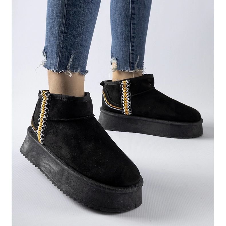 Černé sněhule na platformě Scavi černá 1