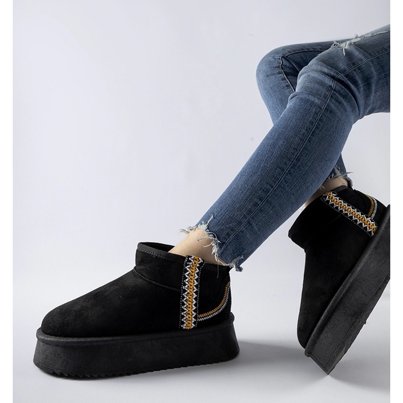 Černé sněhule na platformě Scavi černá 2