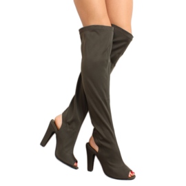 Holínky s otevřenou špičkou R110P Zelené zelená 2