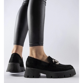 Černé mokasíny Giacomo s kamínky černá 1