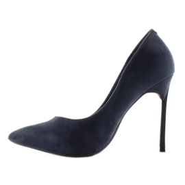 Elegantní lodičky na originálním podpatku 5051 Navy námořnická modř 1