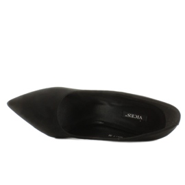 Elegantní lodičky s originálními podpatky černý 2