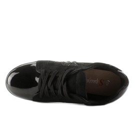 Dámské tenisky s krystaly T273P Black černý 1