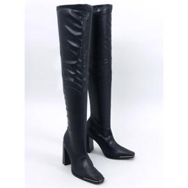 Marlone Black muly na vysokém podpatku černá 1 Marlone Black muly na vysokém podpatku černá 1