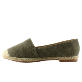 Espadrilky s plátěnou špičkou JH23P Zelená zelený 1