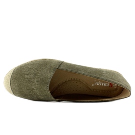 Espadrilky s plátěnou špičkou JH23P Zelená zelený 2